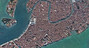 Venedig Italien aus der Höhe des Quadrocopters, Canal Grande